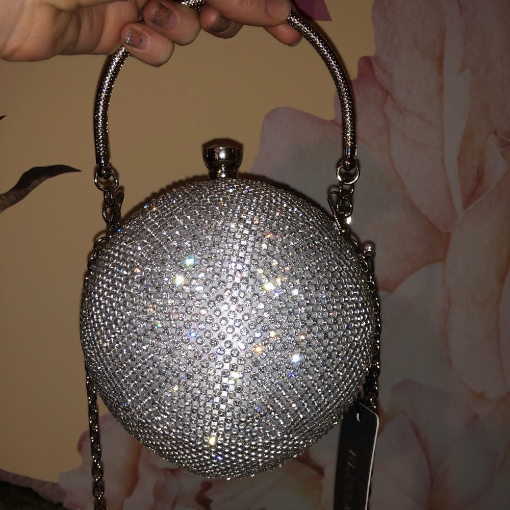 Crystal Gem Ball Clutch round hardcase evening bag